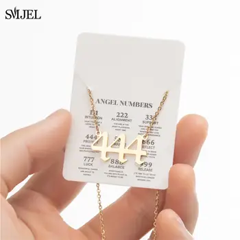 幸運777天使數字項鍊 111 222 333 444 555 666 888 999 不鏽鋼數位吊墜項鍊 男女皆宜的最佳禮物 8 最佳銷售 天使數字項鍊 - №3