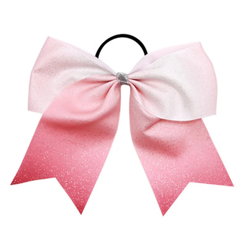 2 pezzi di fiocchi GLITTER sfumati Sparkle Ribbon Cheer Bow Cheerleading archi per capelli Sport per ragazze adolescenti, accessori per capelli da