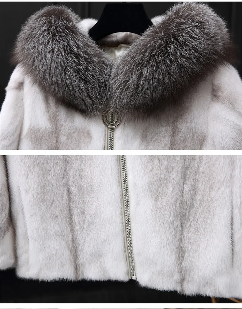 ธรรมชาติ Mink Fur Coat เสื้อฤดูหนาวผู้หญิงฟ็อกซ์ขนสัตว์หรูหราขนสัตว์แจ็คเก็ตเสื้อผ้าผู้หญิง2020 Manteau Femme ของฉัน