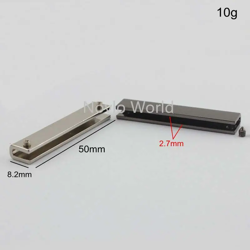 6 pieces, 50*8.2mm metal side clip buckle shoes garment belts handbag hanging hook strap chain diy hardware accessories