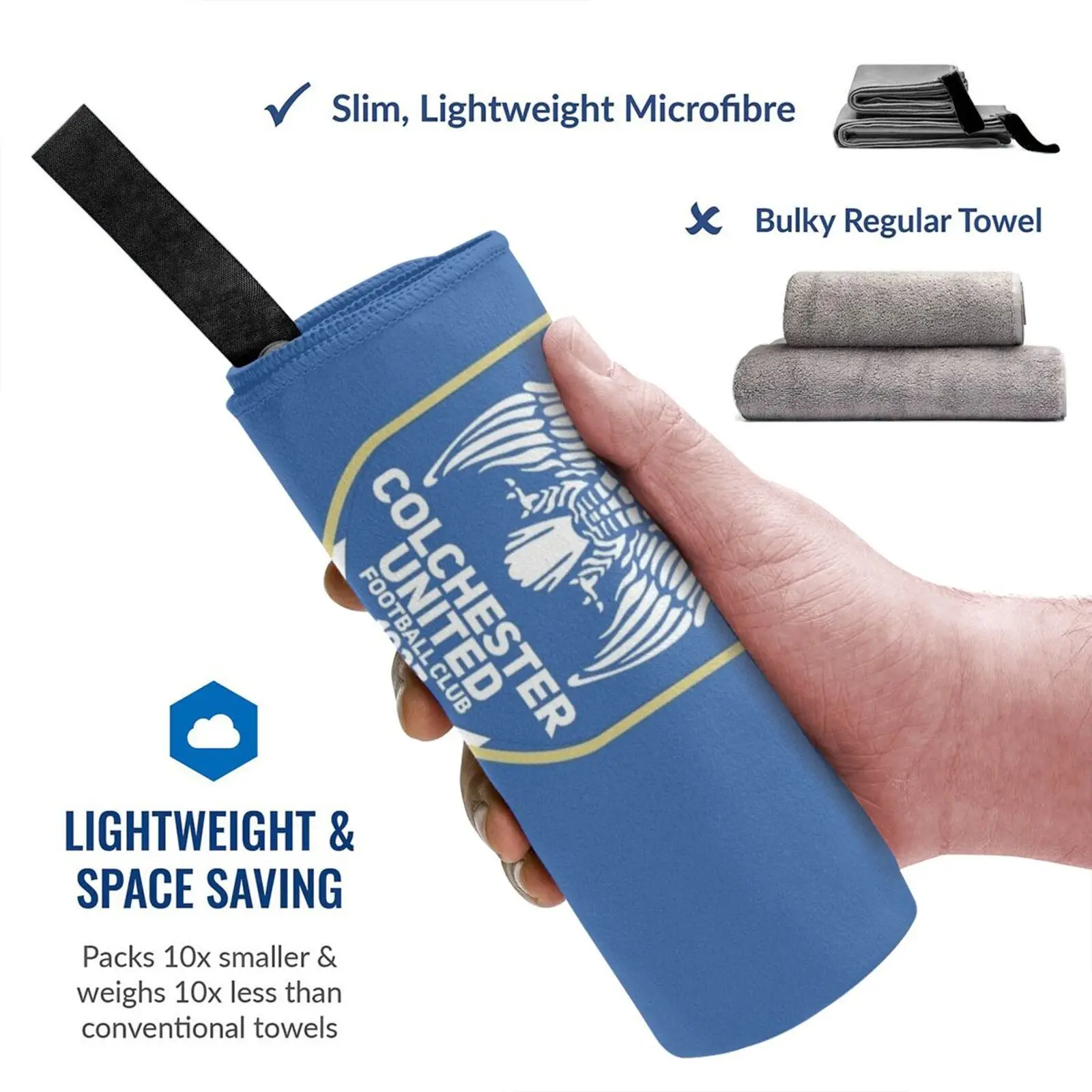 Colchester United Quick Dry Towel Gym Sports Bath Portable Colchester United Soft Sweat-Absorbent Fast Drying Pocket