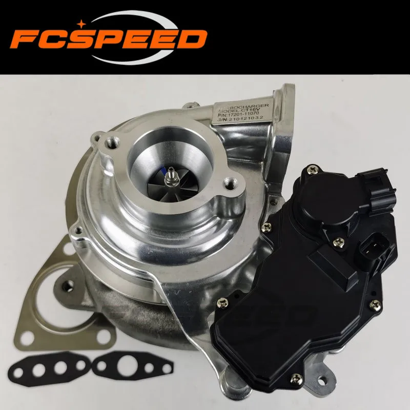 MFS Billet Turbocharger + metal gasket kit CT16V 17201-11070 Turbine full turbo for Toyota Hilux Innova Fortuner 2.4L 2GD-FTV