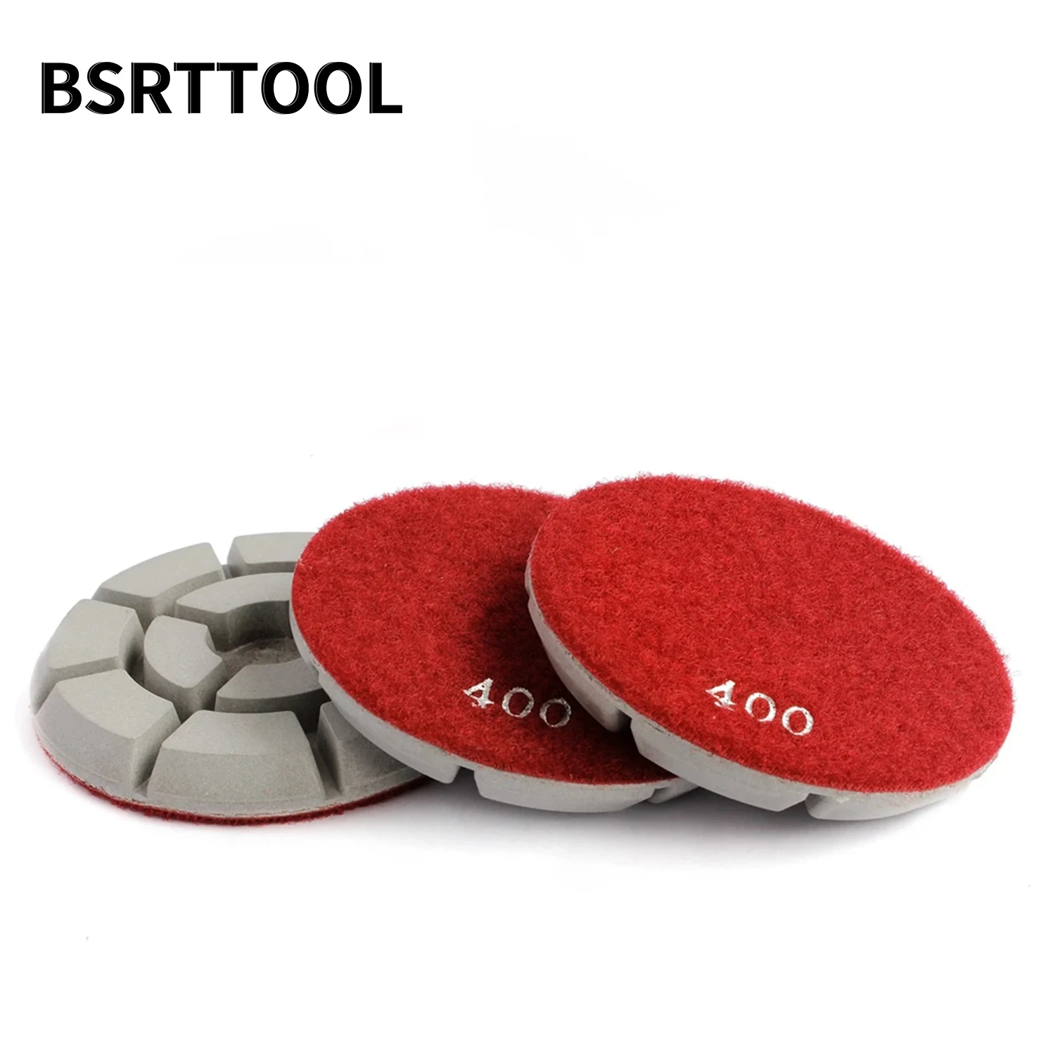 

BSRTTOOL 3/4 Inch 3pcs Diamond Polishing Wheel Floor Sanding Disc Concrete Stone Granite Marble Repair Resin Bond Polish Pads