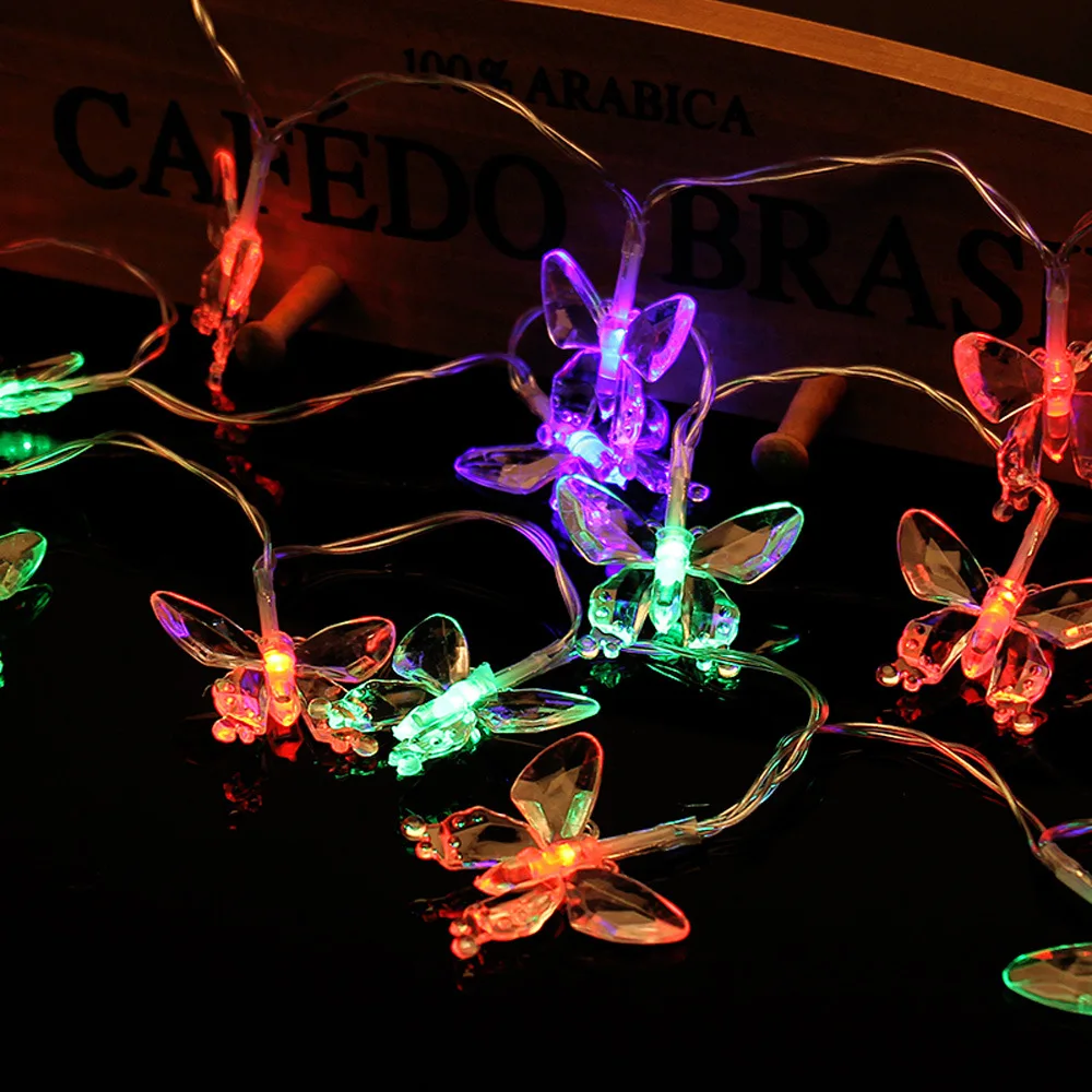 

20 LED Butterfly Shaped Battery Box Holiday Light Strings Christmas Day Party Indoor and Outdoor Decorative Lights Drop shipping