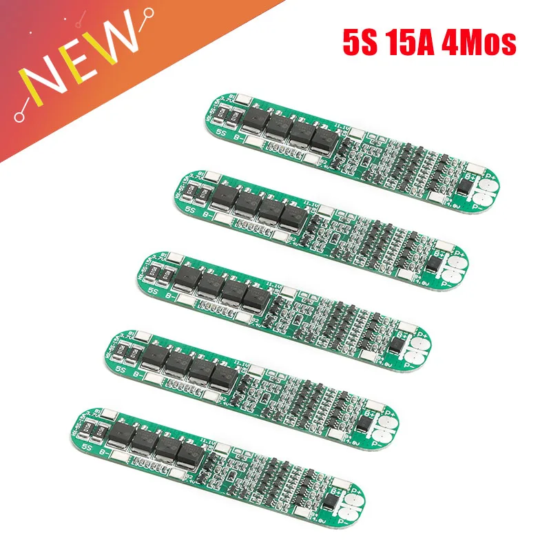 

5 Pieces 5S 15A 18.5V Li-ion Lithium Battery 18650 Charger PCB BMS Cell Protection Board