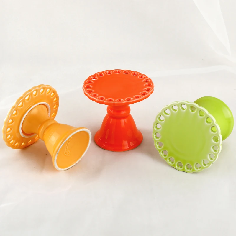 Colorful Small Ceramic Cake Stand Wedding Cake Stand Mini Cupcakes Holder Dessert Display Stand Wedding Birthday Party Decor