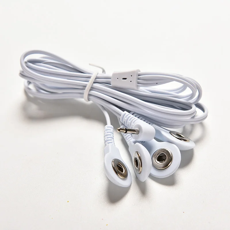 2020 New Electrode Lead Wires Connecting Cables For Digital TENS Therapy Machine Massager Electrode Wire Plug 2.5mm 4-way