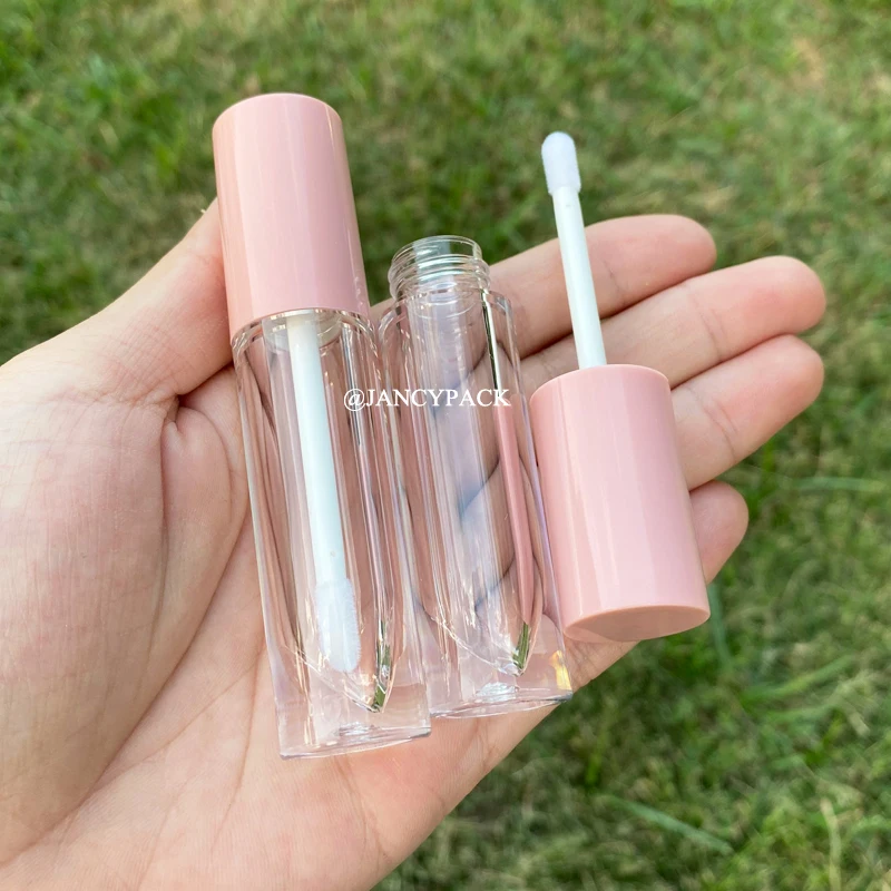 

4 мл DIY круглой формы пустой розовый тюбик для блеска для губ розовый белый колпачок блеск для губ пластиковый прозрачный матовый тюбик для блеска для губ упаковка