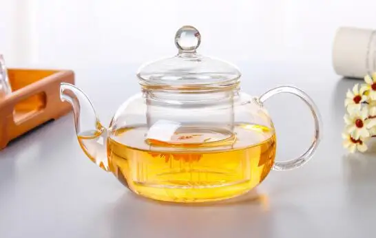 High quality Heat Resistant Glass Tea Pot,Practical Bottle Flower Tea Cup Glass Teapot with Infuser Tea Leaf Herbal Coffee