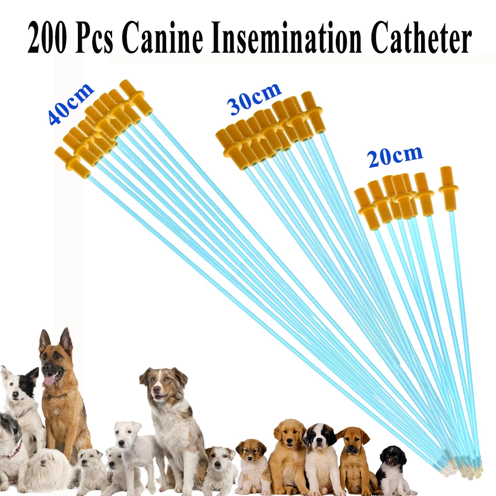 

200PCS Wholesale Canine Sperm Injection Catheter Semen Deposition Artificial Insemination Pet Dog Disposable Vas Deferens Pipe