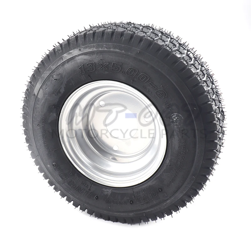 13 x 5.00-6 Tubeless Tire and Rim Wheel Hub For Tractor Rider Mower ATV GO Kart Drift Bike Wheels beach car accessories