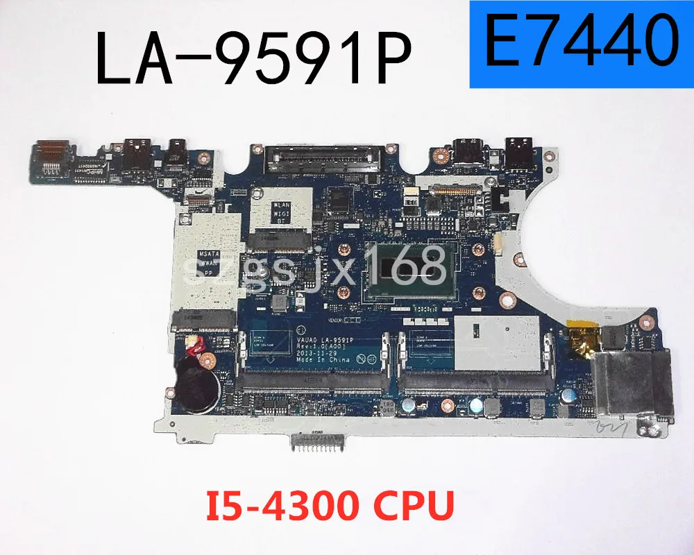 

For DELL Latitude E7440 Laotop Motherboard LA-9591P ,CPU i5-4300U DDR3 100%TEST