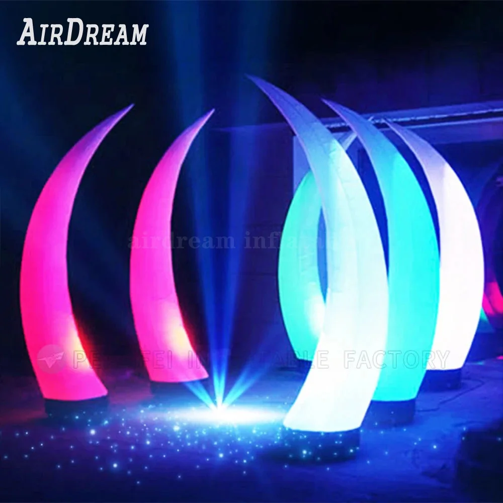 46cm RGB lights Inflatable claw pillar Inflatable lighting Cone, inflatable column tube for wedding party event Decororation