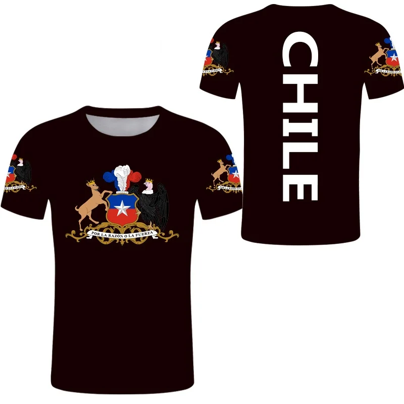 CHILE t shirt diy free custom chl t-shirt cl chilean country emblem colo colo print photo sports clothes casual Jersey