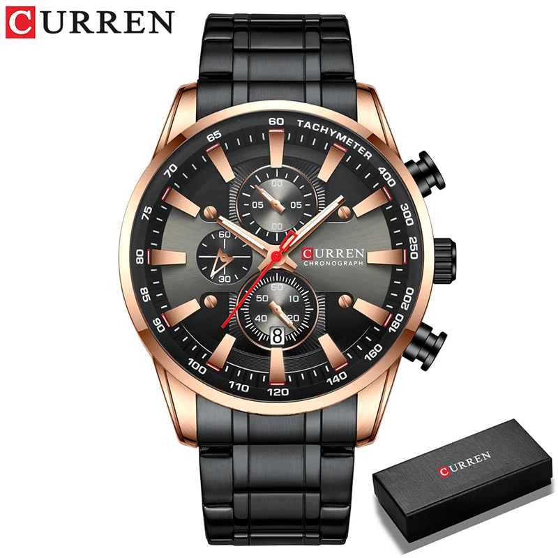 CURREN Marke Neue Quarz Business Wasserdichte Uhr herren Uhr Top Marke Luxus Uhr herren Chronograph Relogio Masculino