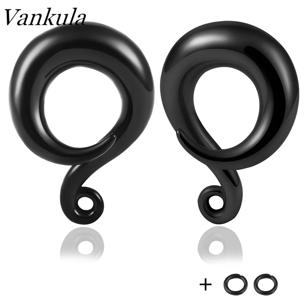 Vankula Wholesale 10pcs New Arrival Stainless Steel Twist Hooks PVD Plating Ear Hanger Weights