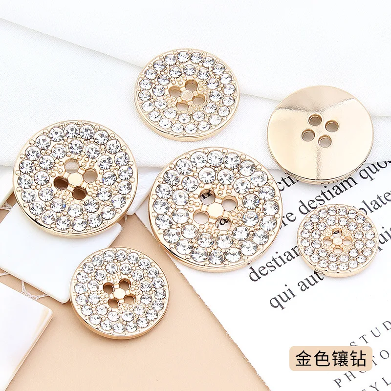 10pcs/lot High Quality Metal Button Jewelry DIY Crystal Rhinestone  Metal Snap Buttons Fit Snap Bracelet Bangle