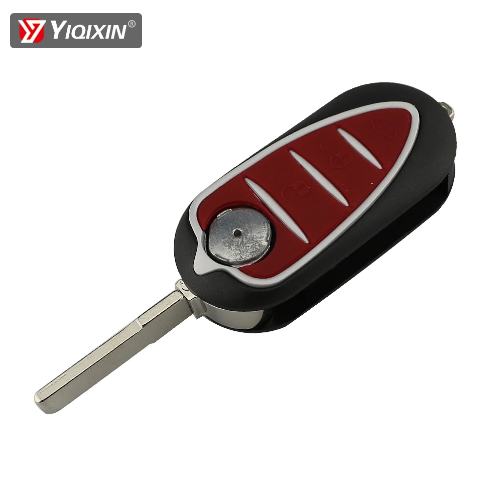 YIQIXIN For Alfa Romeo Mito Giulietta 159 GTA Remote Car Key Shell Box 3 Button blade Folding Smart Key Fob Cover Case