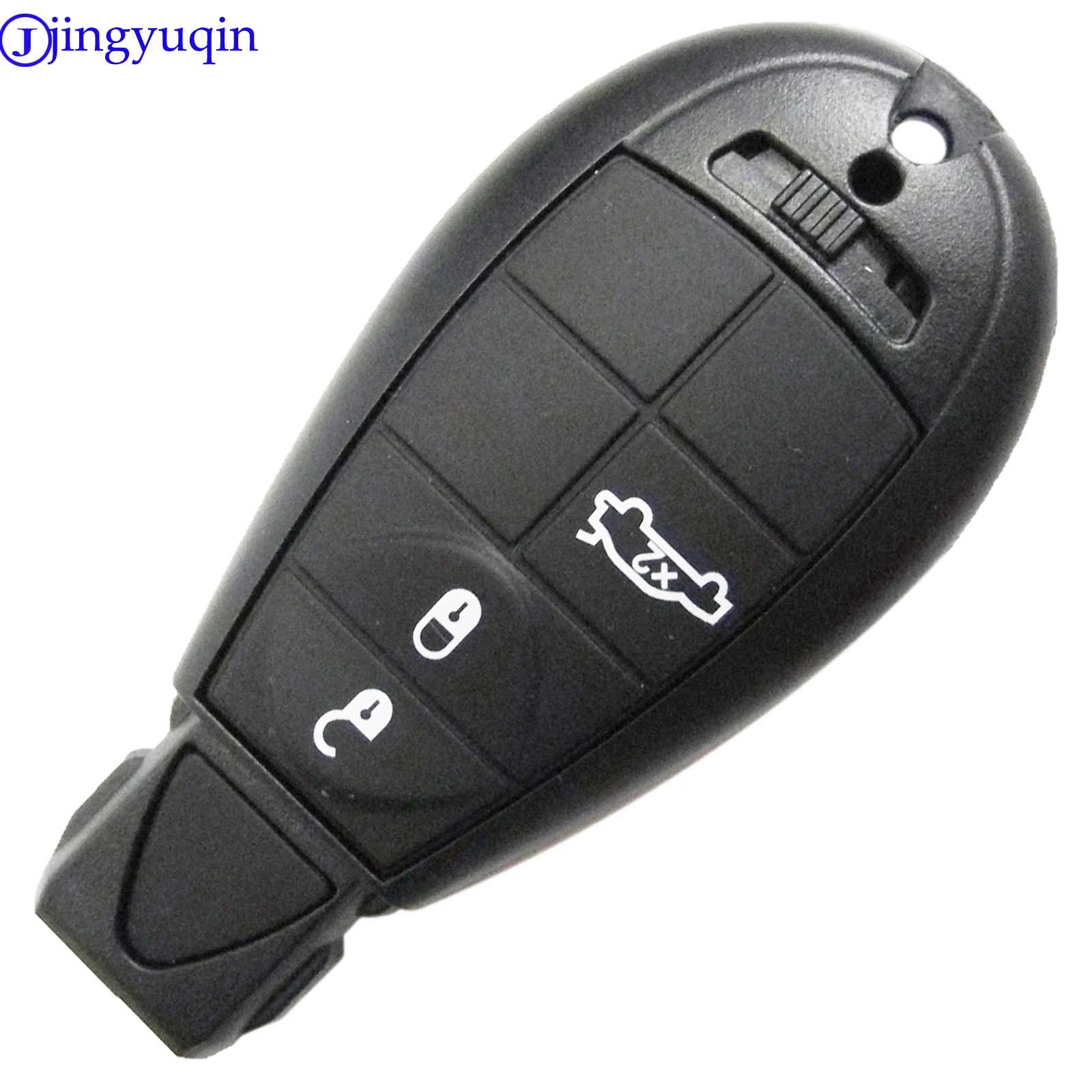 

jingyuqin Smart Remote Car Key Fob Shell Case For Dodge Challenger Magnum Charger For Chrysler 4 Buttons No Chip Uncut Insert