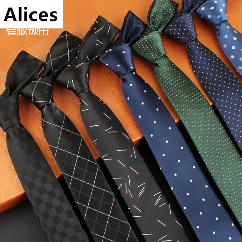 

Hot Sale 6cm Men Ties New Man Fashion Dot Neckties Corbatas Gravata Jacquard Slim Tie Business Black Tie for Men Necktie