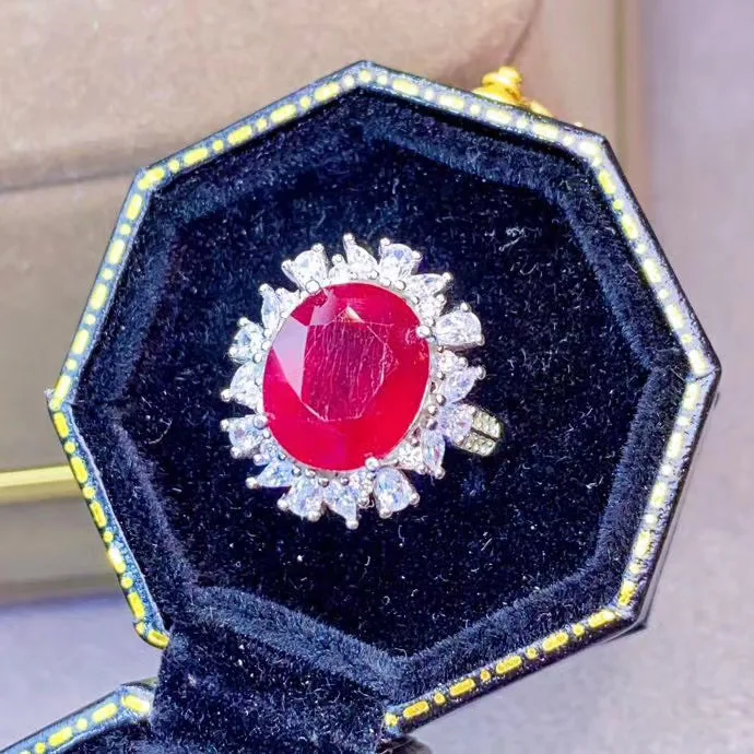 

Best Gift Natural and Real Ruby Natural And Real Ruby Ring Woman Ring 925 Sliver Ring