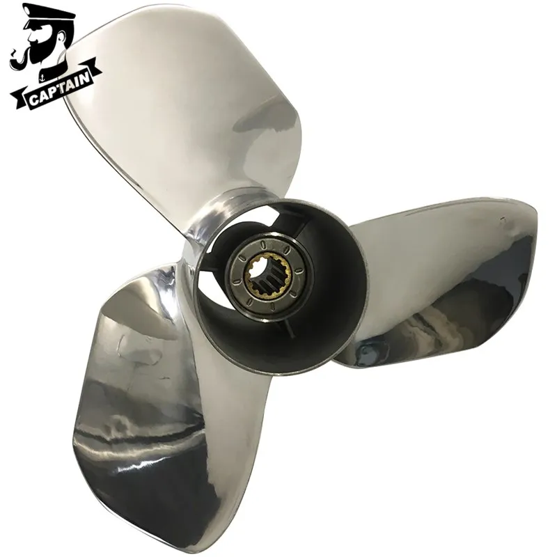 Captain Stainless Steel Propeller 12x13 Fit Yamaha Outboard Boat Engine 30 50HP 40HP 60HP 13 Tooth Splines винт лодочного мотора