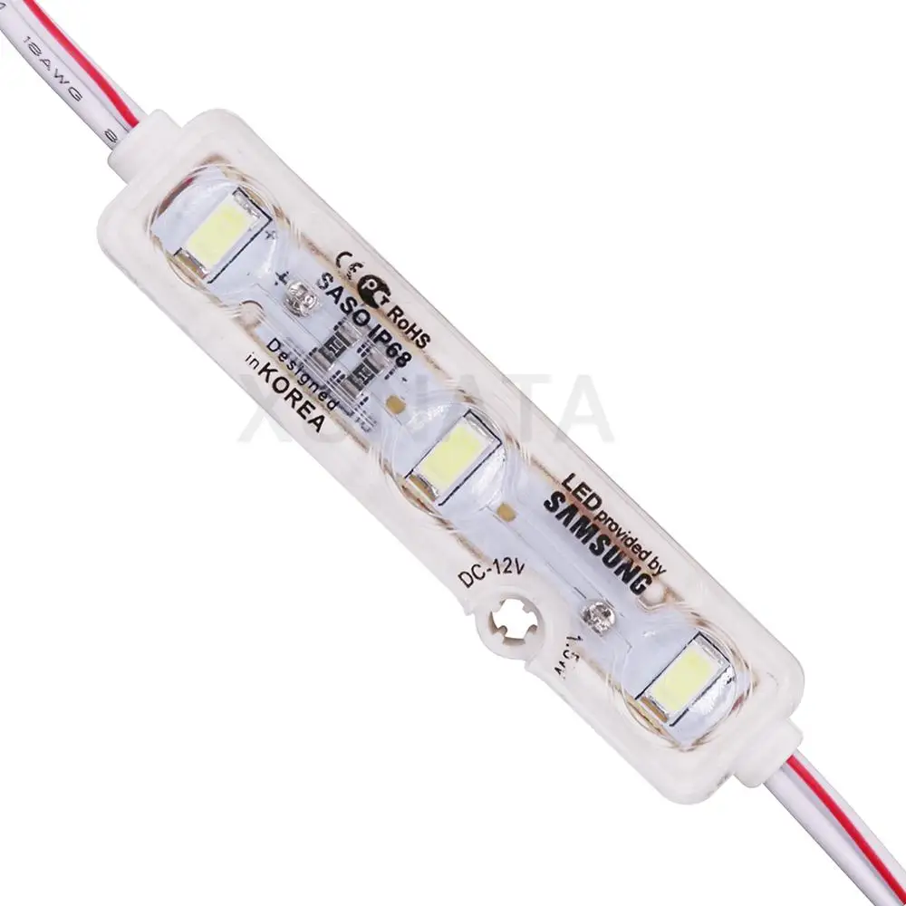 Moduł lampy led 5630 1.2 w/sztuka DC12V wodoodporna moduły ledowe do projektowania reklam lampy znak światła tylne światła czysta/ciepłe białe