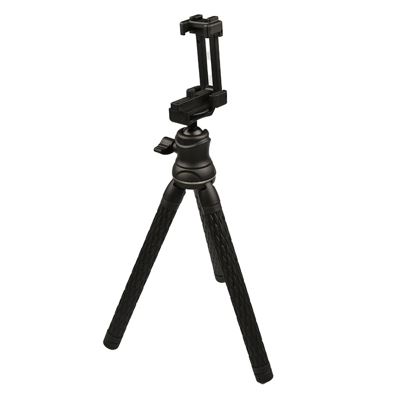 Гибкий штатив Vlogmagic Travel с шариковой головкой, в комплект входит зажим для смартфона для съемки видео, прямой трансляции, селфи-палка, веб-камера