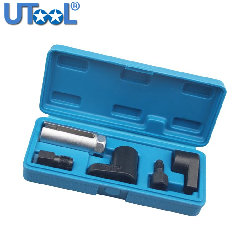 5pcs Oxygen Sensor Socket Wrench Thread Chaser Tool Kit Fit for All Auto O2 Socket Removal Installation Offset Vacuum Switch