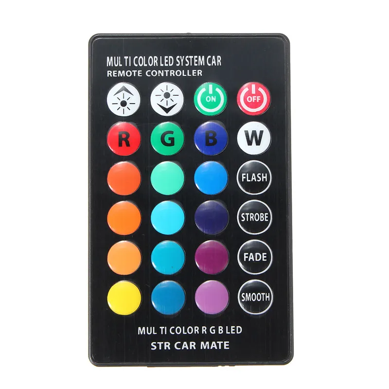 2pcs  194 168 Auto Wedge Side Light Multi Color LED Demo Lamp Bulb 5050 SMD RGB LED With Remote Controller Strobe