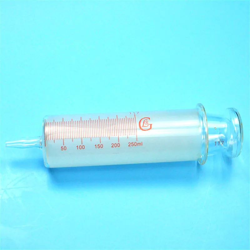 

Large Glass Syringes 250ml With Glass Caliber / Ruhr Locks Caliber Glass Enema Sausage Device Sample Extractor Injector 250 CC