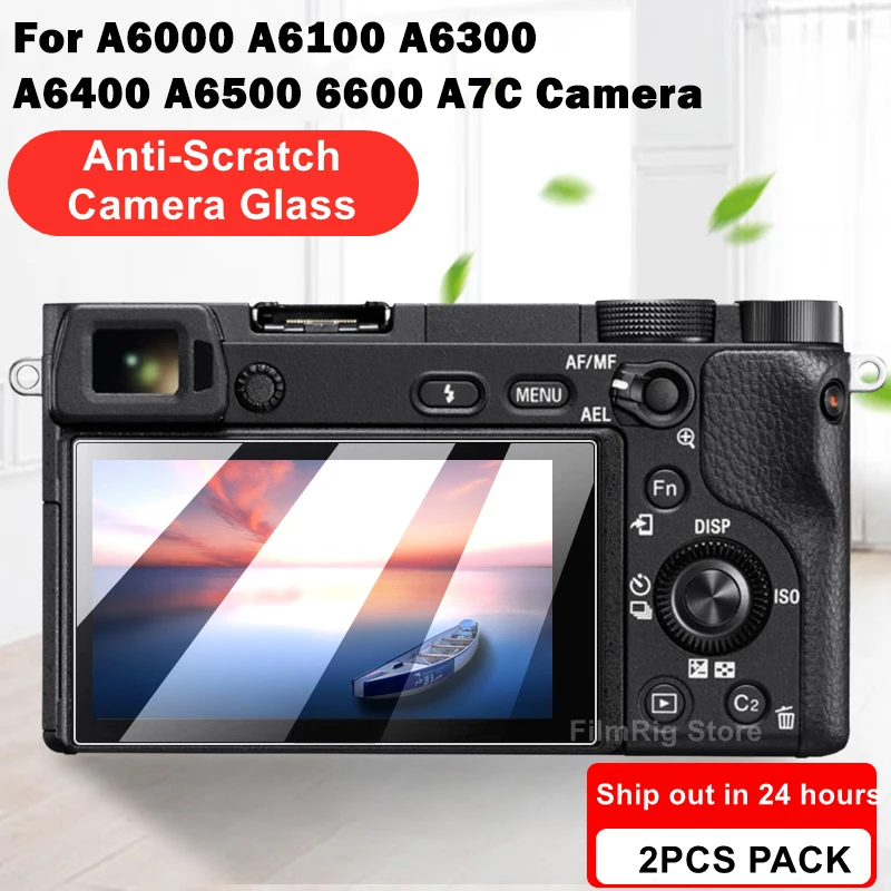 

2PCS A6700 ZVE1 ZVE10 Camera Original 9H Camera Tempered Glass LCD Screen Protector for Sony A6100 A6300 A6400 A6600 A7C ZV1