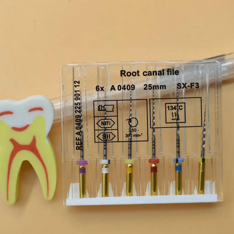 Dental Super Files Endo Rotary Files Endodontic Niti Files 21Mm 25Mm Nickel Titainium Instrument Sx-F3 Dentistry