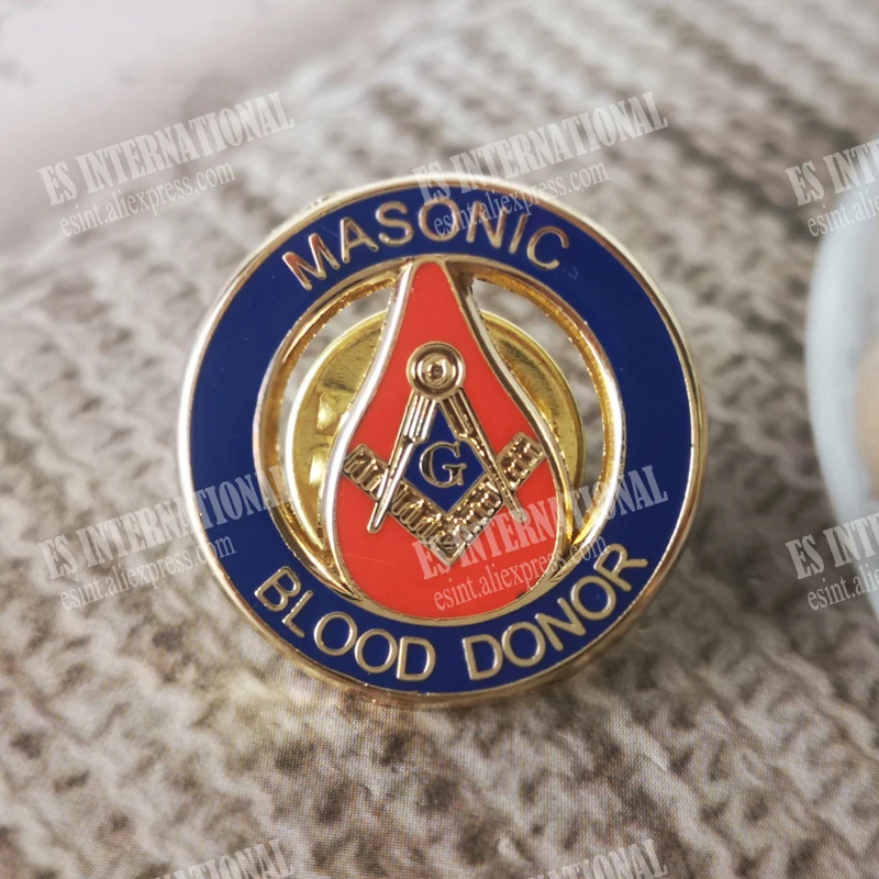 Masonic Lapel Pins Freemasonry Badge Mason Freemason G mark BLM67 MASONIC BLOOD DONOR 1.9cm simple men\'s business accessories