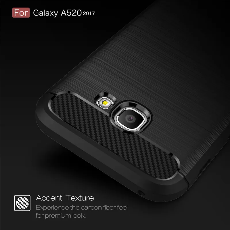 Case For Samsung Galaxy A5 2017 A520 Carbon Fiber Soft TPU ShockProof Silicone Back Cover For Samsung A5 2017 A520F Case