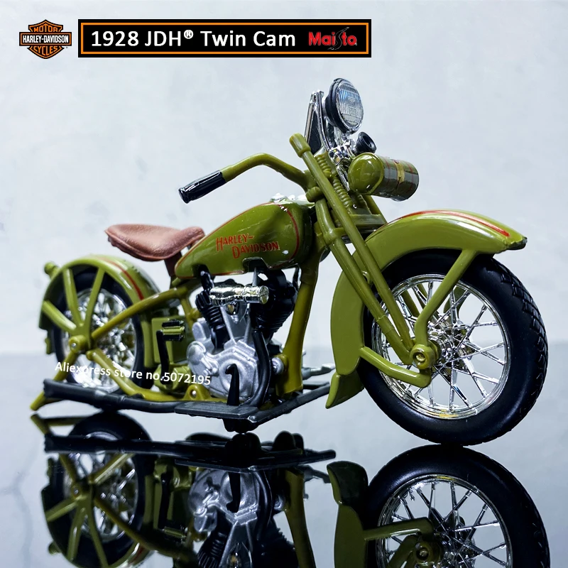 Maisto NEW 1:18 HARLEY-DAVIDSON 1928 JDH Twin Cam Alloy Diecast Motorcycle Model Workable Toy For Children Gifts Toy Collection