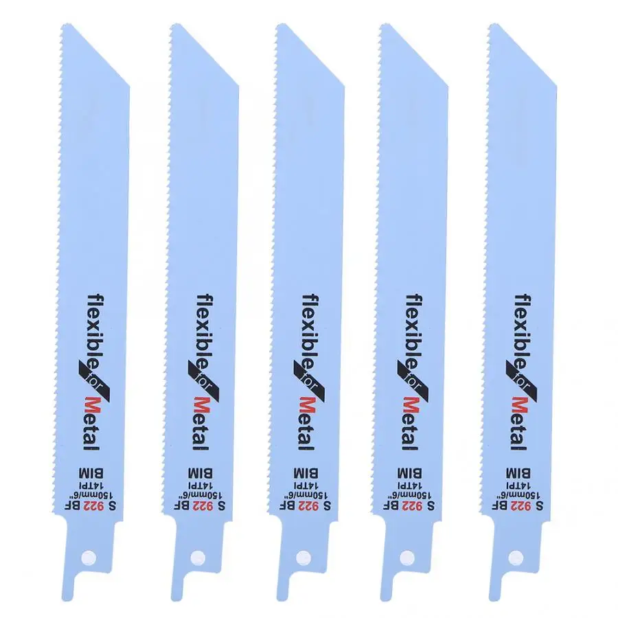 5Pcs 150mm High Carbon Steel Reciprocating Jig Saw Blade S922BF/S922EF Hand Saber Saw Blade For Cutting Wood Plastic Pipe Metal