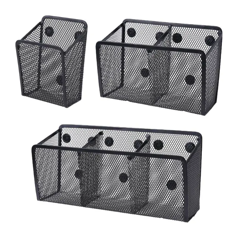 Metal Wire Mesh Basket Storage Box Blackboard Chalk Pen Pencil Makeup