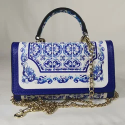 Overs Handtas Vierkante Tas Blauw Blauw En Wit Porselein Vierkante Wilde Tas Vierkante Vierkante Vierkante Handtas Mini Tas Elegant Fd99060124