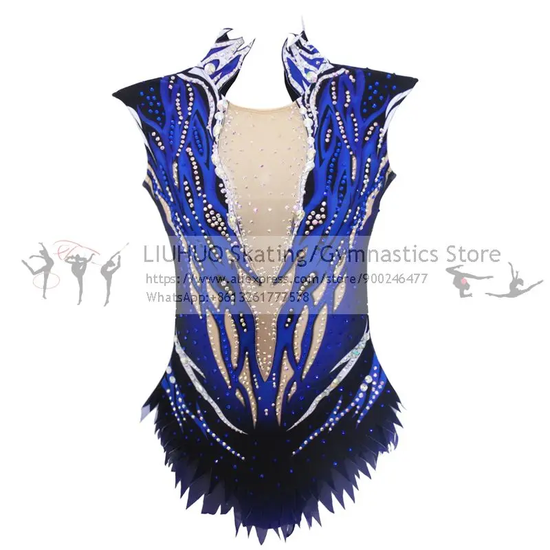 LIUHUO Rhythmic Tank leotards Children new design ballroom dance dress latin kids Girls Rhythmic gymnastic performance wear