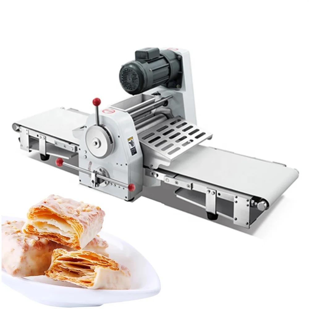 

Commercial Pizza Bread Dough Sheeter Pastry Cake Shortening Making Machine Desktop Bakery Equipment
