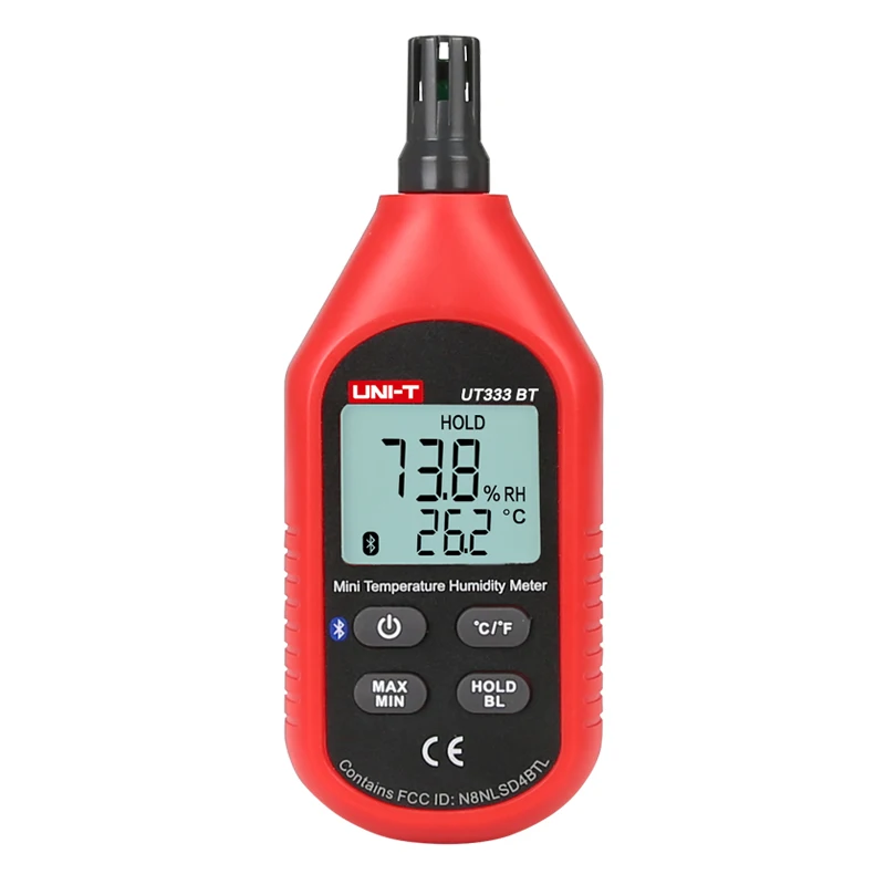 UNI-T UT333 UT333BT  Mini Temperature Humidity Meter LCD Backlight Hygromet Indoor Outdoor Hygrometer Overload Indication