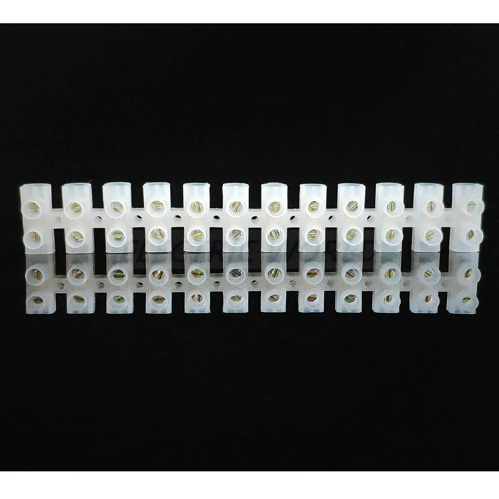 Plastic terminal block Wire connector 5A 10A Dual Row 12 Positions Screw terminal block cable connector Electric Barrier Strip