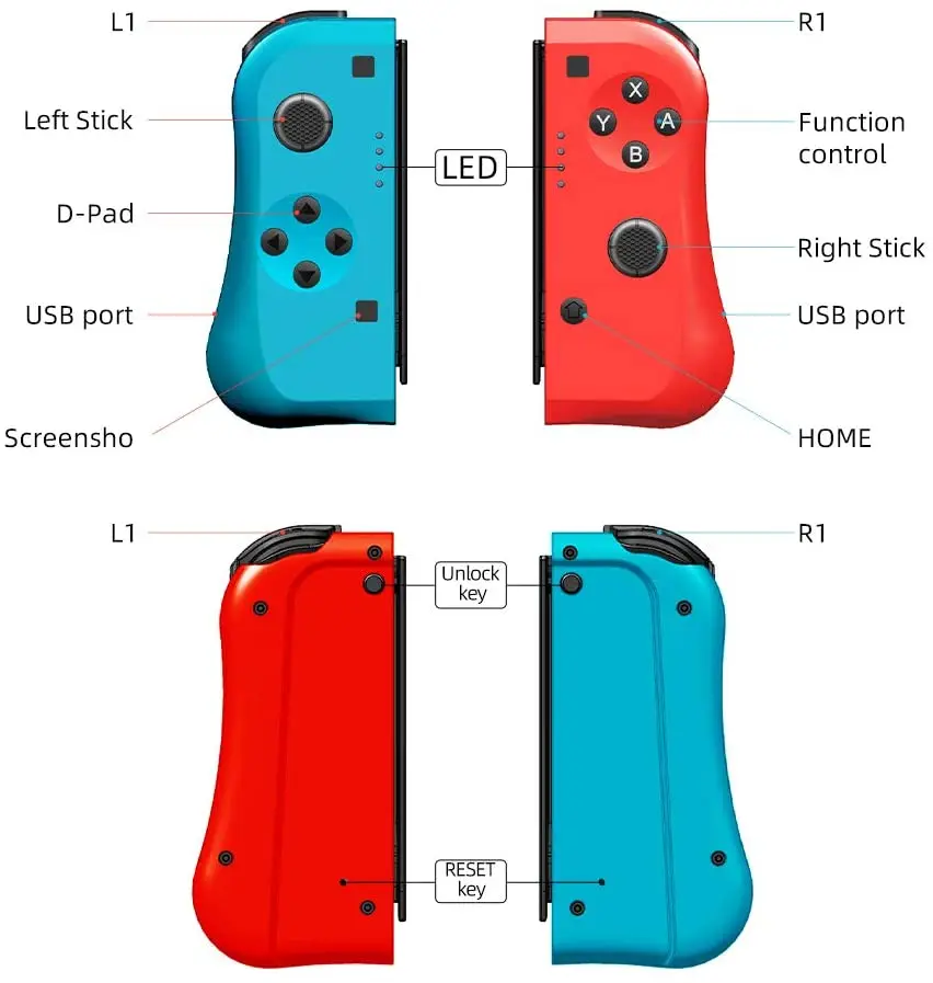 McGeSin Wireless Gamepad For Switch Controller Bluetooth Joystick NS L/R Game Accessories Controle Para Celular Joy New Con