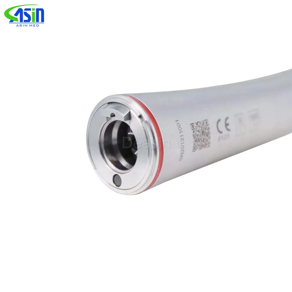 X95L MINI contraangulo Dental 1:5 Increasing Speed Handpiece Against Contra Angle LED Optic Fiber Quattro Spray Red Rings