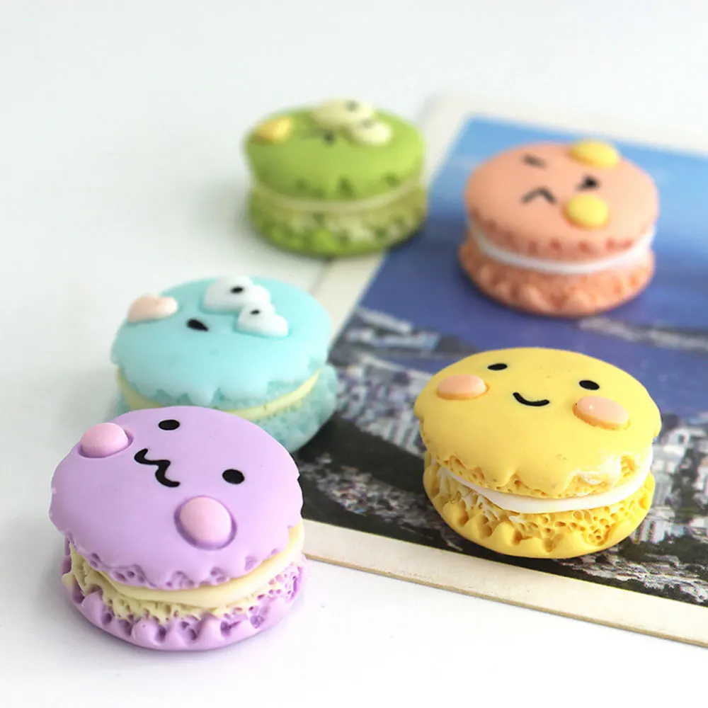 Macaron Fridge Magnet 6 Pack Cookie Food Model Kitchen Decoration Creative Three-Dimensional Home Furnishing Accessories