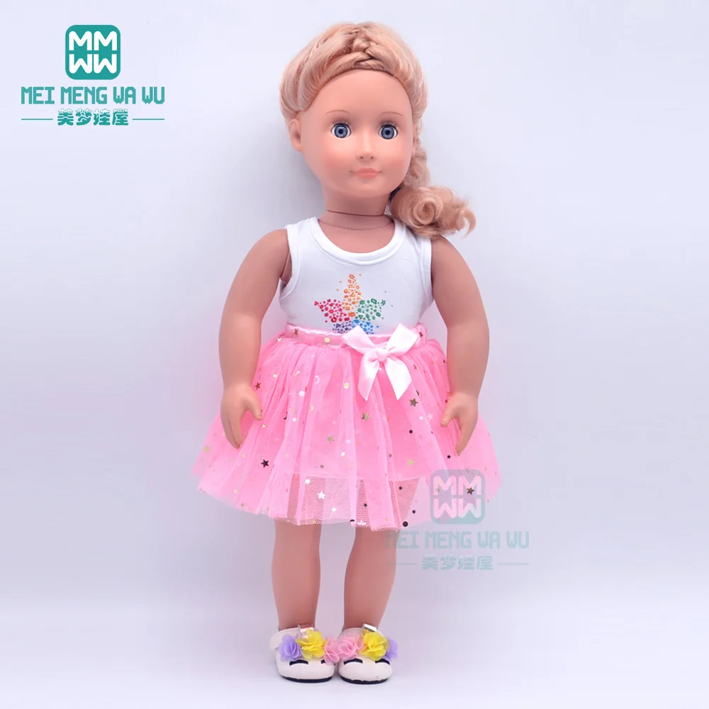 Kleidung für Puppen, passend für 43 cm große New Born Doll American Doll, modischer Jackenanzug, Mullrock, Geschenk – Detail 15