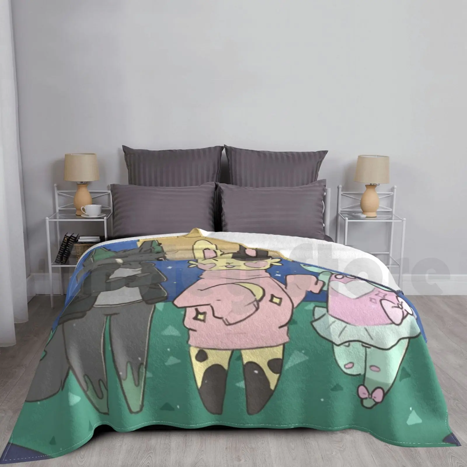 Ghoul Gang Blanket For Sofa Bed Travel Acnl Villagers Moon Originalcharacters O…