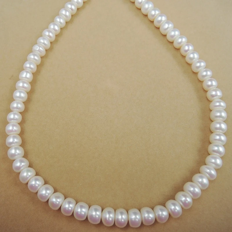 Imagem -04 - Freshwater Pearl Beads 100 Natural Pérola de Água Doce Material Forma Near-round mm Alta Qualidade