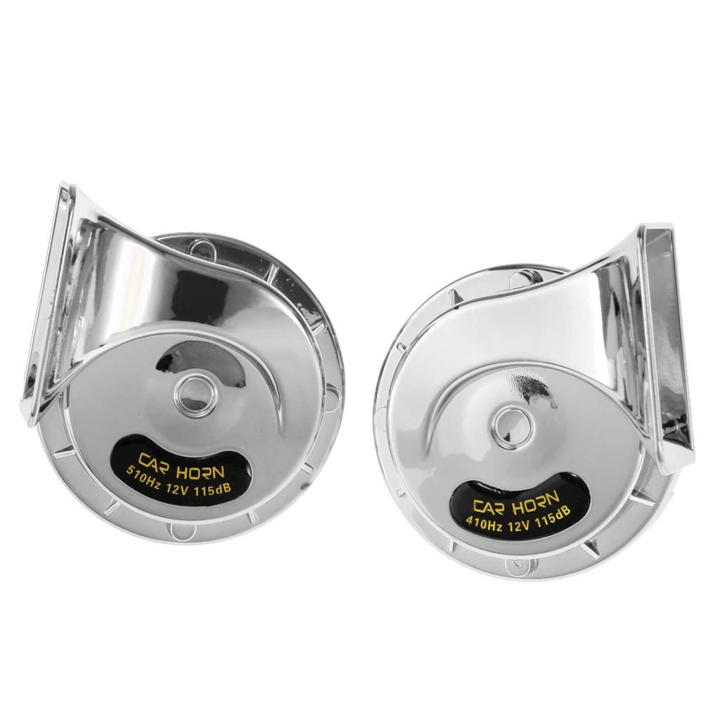 2pcs Air Snail Horn Set 12V 4A Dual Tone Car Boat Lorry Siren Twin Snail - 34 2pcs Air Snail Horn Set 12V 4A Dual Tone Car Boat Lorry Siren Twin Snail - 34